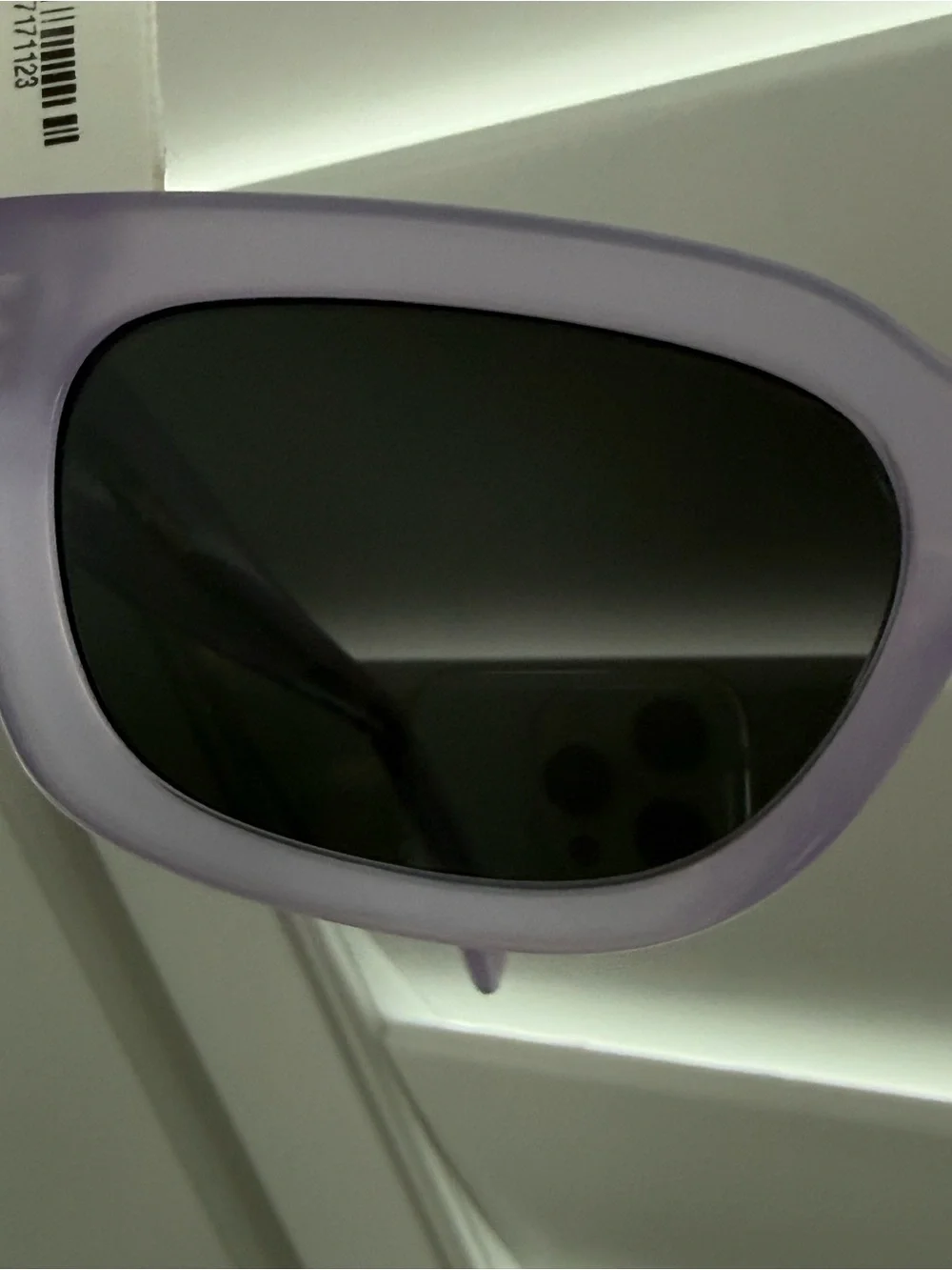 NWT Celine CL401921 Sunglasses Purple Translucent Acetate Square Round Shade